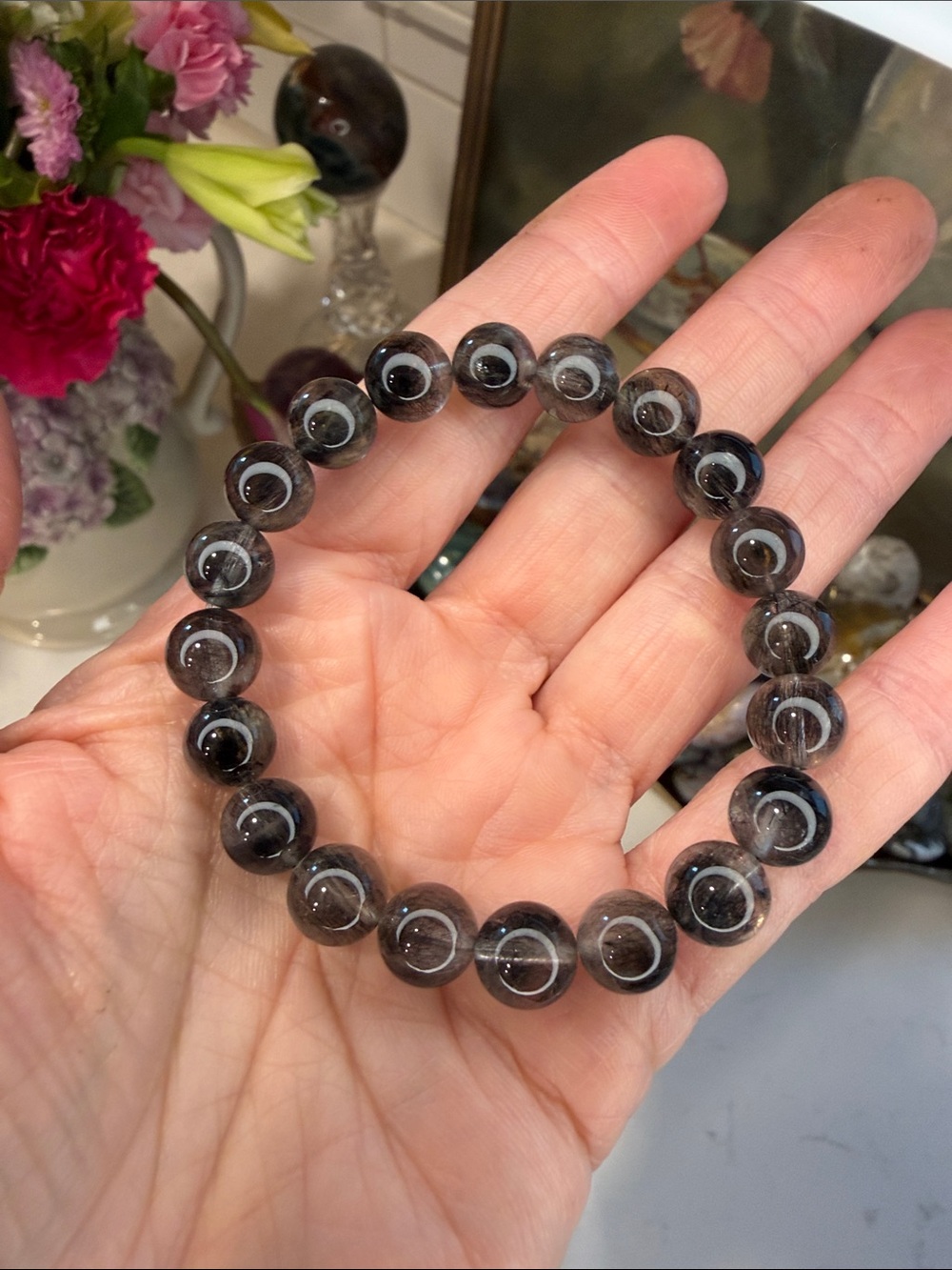 Black Rabbit Hair Bracelet: B1168